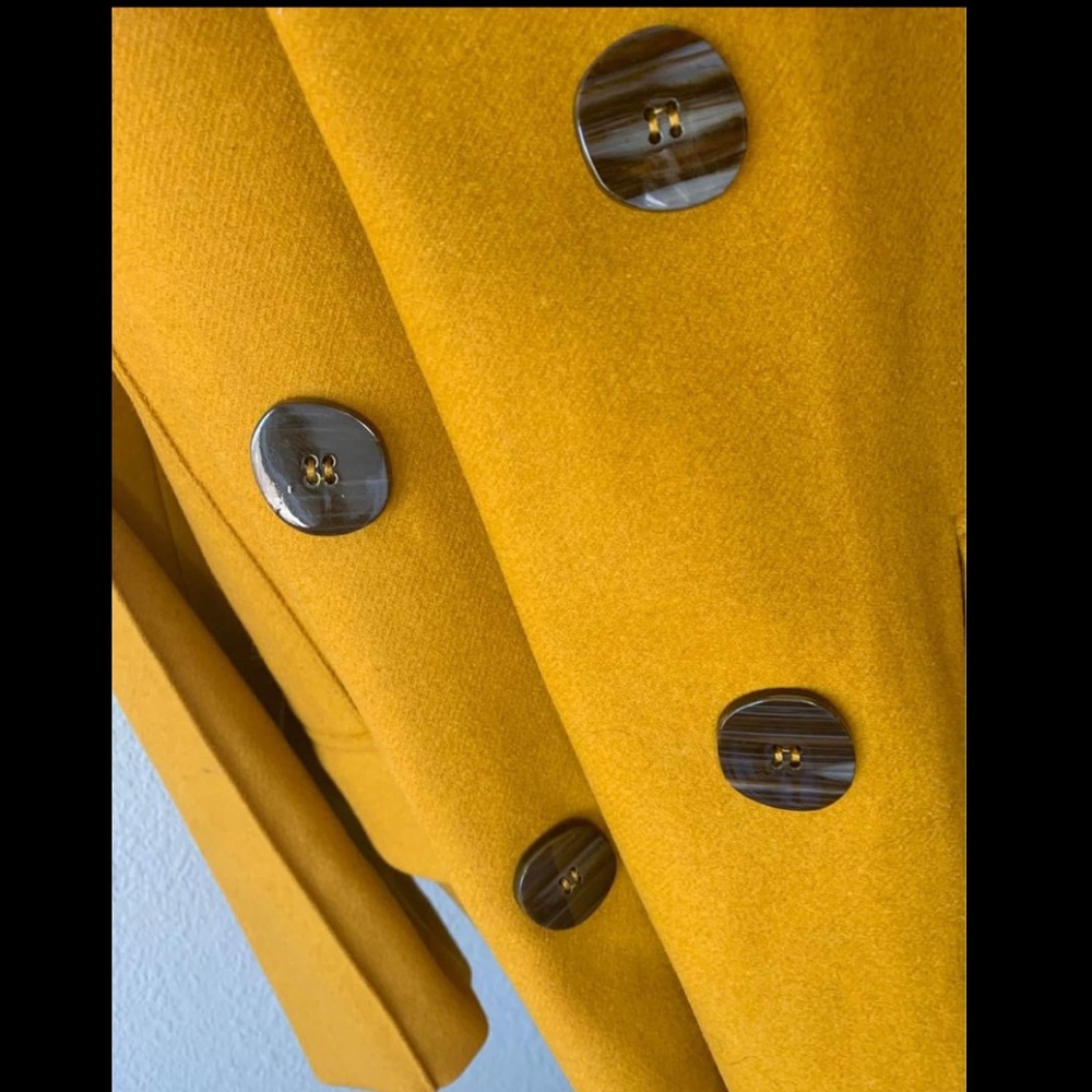MANGO Designer Wool Trench - Mustard (M) - Picture 2 of 9